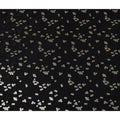 Jet Black Floral Jacquard Silk Crepe 140cm