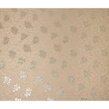 Warm Champagne Beige Leaf Jacquard Silk Crepe 140cm