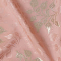 Dusty Rose Pink Leaf Jacquard Silk Crepe 140cm