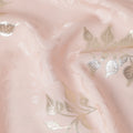 Soft Blush Pink Leaf Jacquard Silk Crepe 140cm