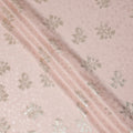 Soft Blush Pink Leaf Jacquard Pure Silk Crepe Fabric Flowing Elegant Dress Material 140cm Width Premium Quality Korean Origin - D29676