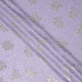 Soft Lavender Purple Leaf Jacquard Silk Crepe 140cm