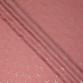 Coral Rose Pink Geometric Jacquard Silk Crepe 140cm