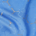 Cornflower Blue Geometric Jacquard Silk Crepe 140cm