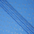 Cornflower Blue Geometric Jacquard Silk Crepe 140cm