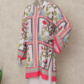 White Pink Floral Border Co Ord Set Party Wear