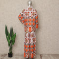 Orange Geometric Co Ord Set Party Wear Women