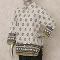 White Black Geometric Co Ord Set Party Wear Women