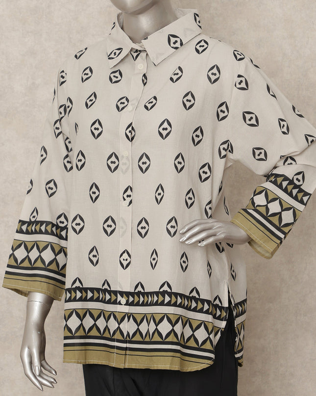 White Black Geometric Co Ord Set Party Wear Women