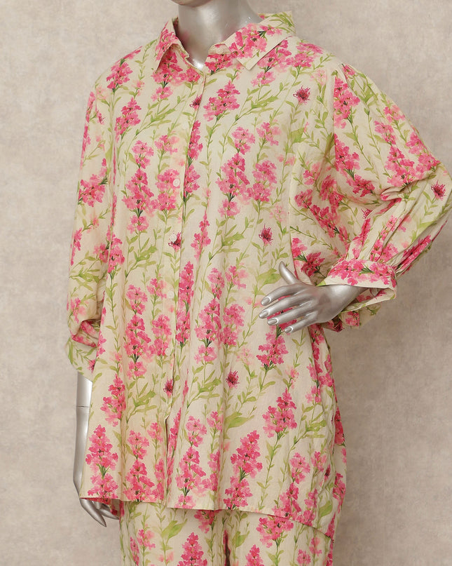 Yellow Pink Floral Co Ord Set Party Wear