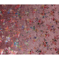 Dusty Rose Floral Bouquet Synthetic Blended Velvet Fabric