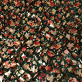 Forest Green Burnout Floral Synthetic Blended Velvet Fabric