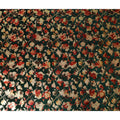 Forest Green Burnout Floral Synthetic Blended Velvet Fabric