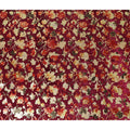 Wine Maroon Burnout Floral Synthetic Blended Velvet Fabric