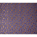 Purple and Copper Geometric Square Printed Synthetic Burnout Chiffon Velvet Fabric 140 Cms Width Lightweight Soft Draping Material India-D28171