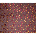 Brown and Maroon Geometric Square Printed Synthetic Burnout Chiffon Velvet Fabric 140 Cms Width India-D28173