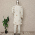 White Silk Men's Kurta Pajama - D29294