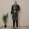 Black Silk Men's Kurta Pajama - D29293