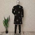 Black Silk Men's Kurta Pajama - D29293