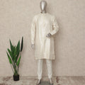 Beige Banarsi Silk Men's Kurta Pajama - D29283
