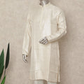 Beige Banarsi Silk Men's Kurta Pajama - D29283