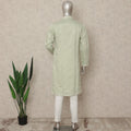 Green Silk Men's Kurta Pajama - D29312