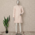 Pastel Pink Cotton Blend Long Kurta Set Men