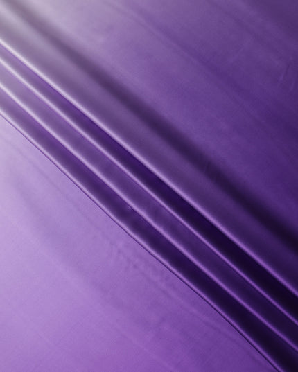 Purple Ombre Pure Silk Satin Fabric Smooth Glossy Luxurious Flowing Draping Material Elegant Gradient Design 110 Cms Width Premium Quality Soft Finish South Korea Origin-D28887 Regal Fabrics