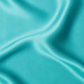 Aqua Teal Ombre Pure Silk Satin Fabric Smooth Glossy Luxurious Flowing Draping Material Elegant Gradient Design 110 Cms Width Premium Quality Soft Finish South Korea Origin-D28881 Regal Fabrics