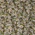 Olive Green Floral Printed Cotton Satin Fabric 110 Cms Width Soft Smooth Lustrous Dress Material India-D27968 - Regal Fabrics