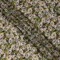 Olive Green Floral Printed Cotton Satin Fabric 110 Cms Width Soft Smooth Lustrous Dress Material India-D27968 - Regal Fabrics