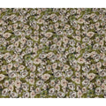 Olive Green Floral Printed Cotton Satin Fabric 110 Cms Width Soft Smooth Lustrous Dress Material India-D27968 - Regal Fabrics