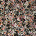 Black Multicolor Floral Printed Cotton Satin Fabric 110 Cms Width Soft Smooth Lustrous Dress Material India-D27969 - Regal Fabrics
