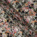 Black Multicolor Floral Printed Cotton Satin Fabric 110 Cms Width Soft Smooth Lustrous Dress Material India-D27969 - Regal Fabrics