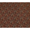 Dark Brown Rust Paisley Printed Cotton Satin Fabric 110 Cms Width India-D27974 - Regal Fabrics
