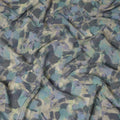 Grey Blue Abstract Floral Printed Cotton Satin Fabric 110 Cms Width India-D27979 - Regal Fabrics