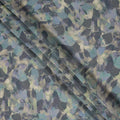 Grey Blue Abstract Floral Printed Cotton Satin Fabric 110 Cms Width India-D27979 - Regal Fabrics