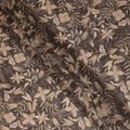 Brown Beige Floral Printed Cotton Satin Fabric 110 Cms Width India-D27973 - Regal Fabrics
