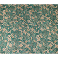 Teal Floral Printed Cotton Satin Fabric 110 Cms Width Soft Smooth Lustrous Dress Material India-D27966 - Regal Fabrics
