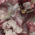 Wine Floral Printed Cotton Satin Fabric 110 Cms Width Soft Smooth Lustrous Dress Material India-D27971 - Regal Fabrics
