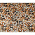 Beige Brown Abstract Floral Printed Cotton Satin Fabric 110 Cms Width India-D27976 - Regal Fabrics