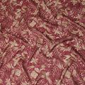 Rust Beige Floral Printed Cotton Satin Fabric 110 Cms Width India-D27972 - Regal Fabrics