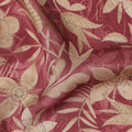 Rust Beige Floral Printed Cotton Satin Fabric 110 Cms Width India-D27972 - Regal Fabrics