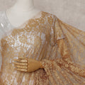 Honey Amber Floral French Chantilly Lace Saree