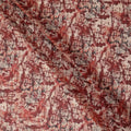 Rust Red Abstract Traditional Sudanese Thobe Pure Cotton Voile 4.5 Mtrs Width 140 Cms India-D27807