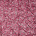 Pink Floral Traditional Sudanese Thobe Pure Cotton Voile 4.5 Mtrs Width 140 Cms India-D27810