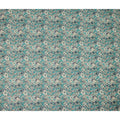 Turquoise Grey Floral Traditional Sudanese Thobe Pure Cotton Voile 4.5 Mtrs Width 140 Cms India-D27808