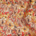 Mustard Yellow Floral Traditional Sudanese Thobe Pure Cotton Voile 4.5 Mtrs Width 140 Cms India-D27813