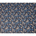 Navy Blue Floral Traditional Sudanese Thobe Pure Cotton Voile 4.5 Mtrs Width 140 Cms India-D27815