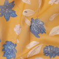 Mustard Yellow Printed Traditional Sudanese Thobe Pure Cotton Voile 4.5 Mtrs Width 140 Cms India-D27819